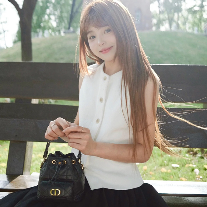 9a+ quality dior caro mini cannage calfskin bucket bag